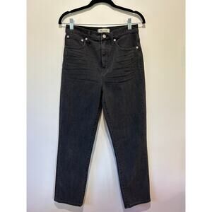 Madewell black classic straight jeans size 26